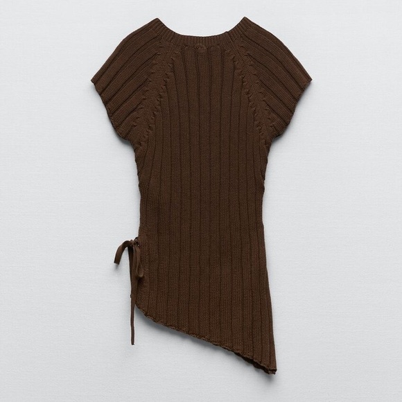 ZARA Ribbed Sweater Top - Picture 2 of 7
